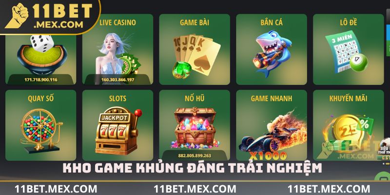 Kho game khủng đáng trải nghiệm tại hệ thống